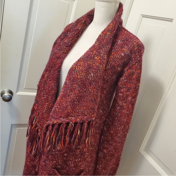 CLOSING 7/31 🍀LUCKY BRAND🍀FRINGE SWEATER COAT-CLOSET CLOSING SOON!!! - Picture 5 of 12